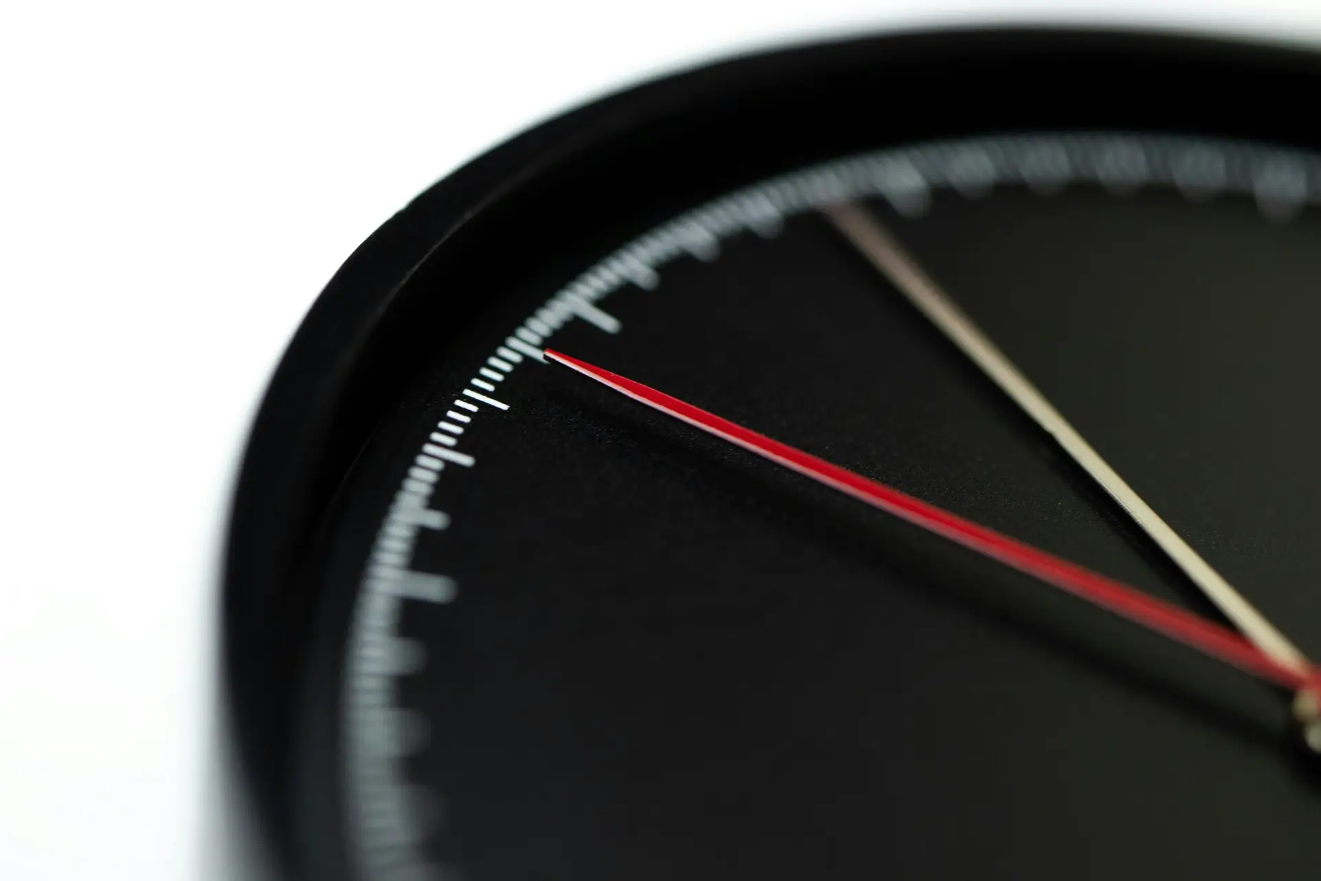 macro image of a timer or clock hands moving showing speed or time passing