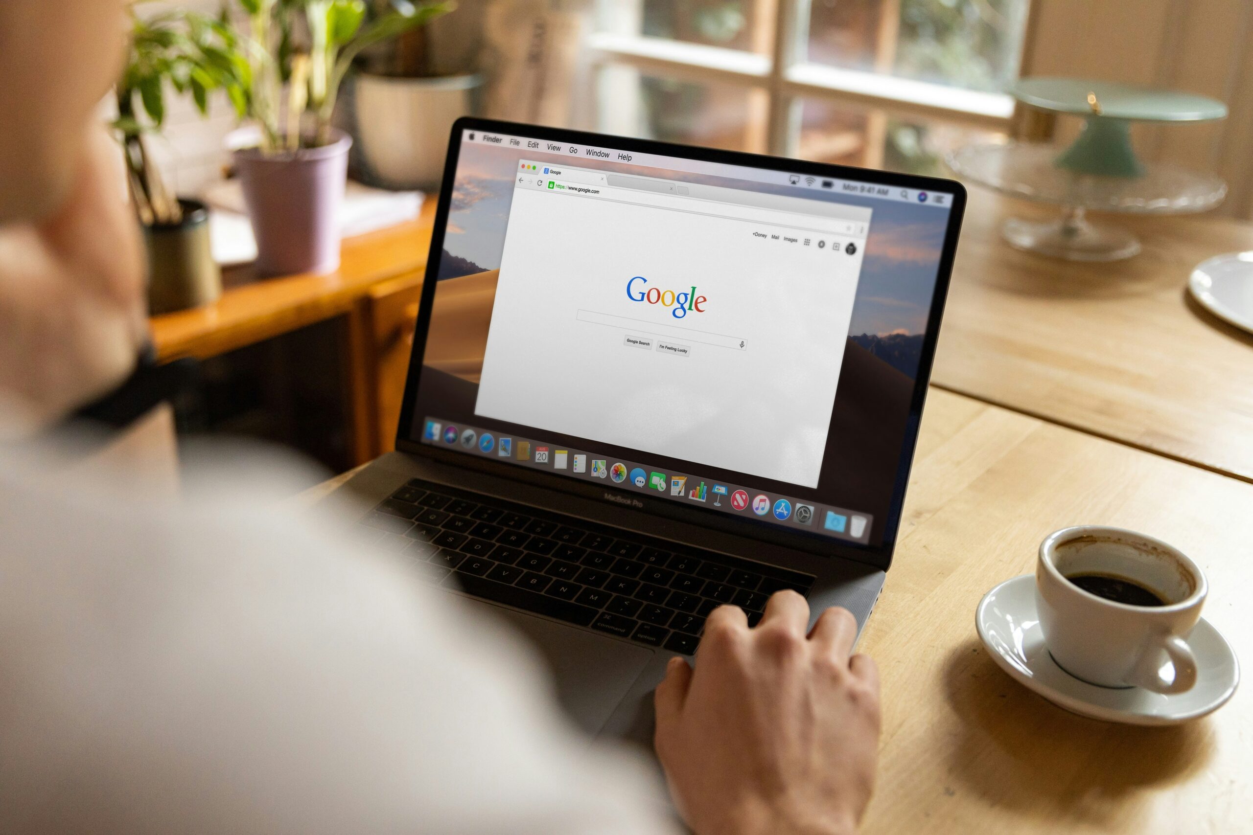 Google dashboard on a laptop screen