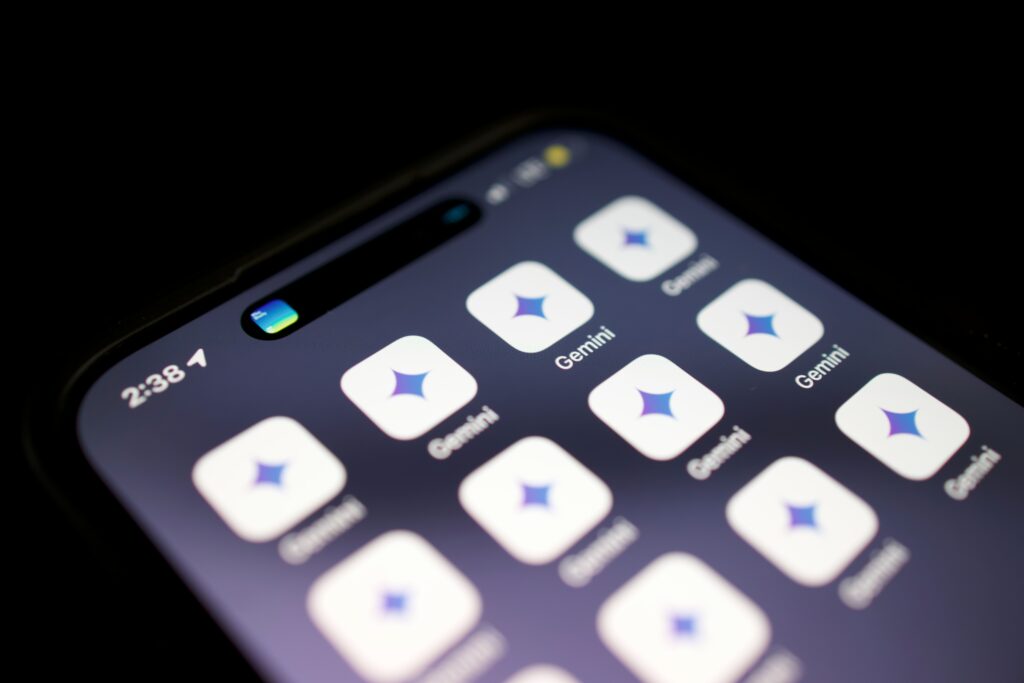 Gemini App Icon on a mobile phone